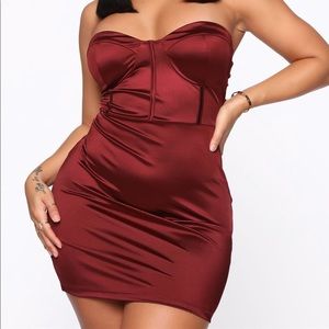 Fashion Nova, Dark red Mini dress ✨
